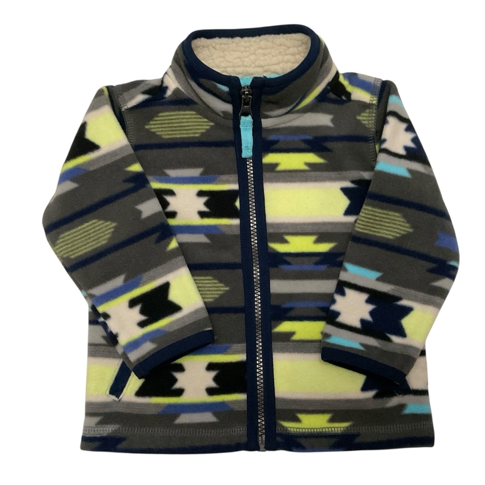 CARTER’S Aztec Print Fleece Zip Up Jacket Baby Toddler Size 12m